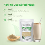 Safed Musli Powder 200g — Single-Ingredient Chlorophytum Borivilianum (White Musli) | Traditional Ayurvedic | Halal, No Fillers view 6