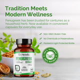 Fenugreek Capsules 350mg (Methi) — Trigonella Foenum-Graecum | Traditionally Supports Digestive Wellness | Halal, Capsules view 6