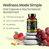 Grape Seed Oil Capsules 1600mg — Cold-Pressed, Vitamin E | Light & Tasteless | 60 Halal Softgels view 6