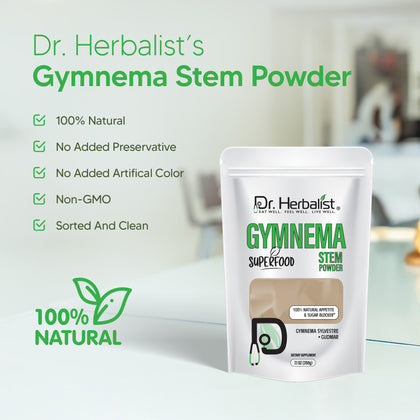 Gymnema Powder 200g — Single-Ingredient Gymnema Sylvestre (Gurmar) | Supports Digestive Wellness | Halal, No Fillers