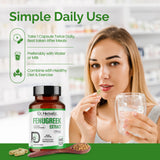 Fenugreek Capsules 350mg (Methi) — Trigonella Foenum-Graecum | Traditionally Supports Digestive Wellness | Halal, Capsules view 5