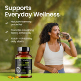 Ginger Oil Capsules 1600mg — Zingiber Officinale, Gingerols | No Spicy Burn | 60 Halal Softgels view 7