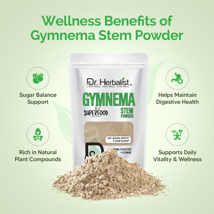 Gymnema Powder 200g — Single-Ingredient Gymnema Sylvestre (Gurmar) | Supports Digestive Wellness | Halal, No Fillers
