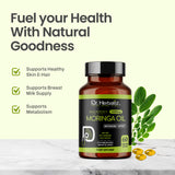 Moringa Oil Capsules 1600mg — Cold-Pressed Seed (Ben) Oil | Oleic-Rich, Tasteless | 60 Halal Softgels view 6