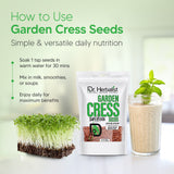 Garden Cress Seeds 400g, Lepidium Sativum (Halim / Aliv) | Plant Iron & Fiber | Halal view 4