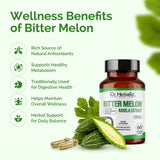 Karela (Bitter Melon) Extract 400mg, Momordica Charantia | Traditionally Supports Digestive Wellness | Halal, Capsules view 4