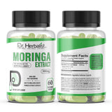 Moringa Leaf Capsules 300mg, Moringa Oleifera (Sahjan) | Natural Source of Vitamins, Minerals & Fiber | Halal, Capsules view 3