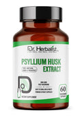 Psyllium Husk Extract Capsules 500mg — Plantago Ovata Fiber | Supports Digestive Regularity | Halal, 60 Veg Caps