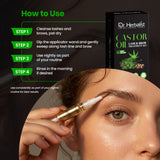 Castor Oil Lash & Brow Serum Set 30ml, Cold-Pressed Castor Oil with Applicator | Nourishes Lashes & Brows | Halal view 3