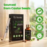 Castor Oil Lash & Brow Serum Set 30ml, Cold-Pressed Castor Oil with Applicator | Nourishes Lashes & Brows | Halal view 5